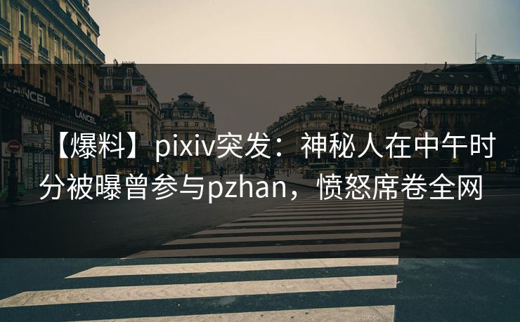 【爆料】pixiv突发:神秘人在中午时分被曝曾参与pzhan,愤怒席卷全网 【爆料】pixiv突发:神秘人在中午时分被曝曾参与pzhan,愤怒席卷全网